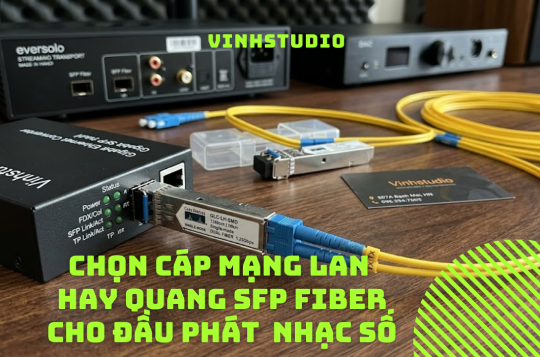 Mạng LAN cáp đồng với Quang SFP Fiber: Đâu mới là "Bức Tường Lửa" Chống Nhiễu Tuyệt Đối Cho Eversolo T8 