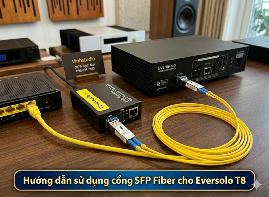 Eversolo T8 & Giải Pháp Mạng Cáp Quang SFP Fiber: Danh Sách Phụ Kiện "Chuẩn Hãng" Để Đạt Chất Âm Hi-End  