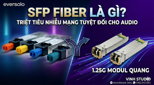 SFP Fiber là gì? Giải Pháp "Cách Ly Quang Học" Triệt Tiêu Nhiễu Mạng Tuyệt Đối Cho Audio