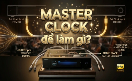 Clock Rời Để Làm Gì? Giải Thích Hoàn Toàn Cơ Chế Hoạt Động Của Master Clock Trong Hệ Thống Nhạc Số
