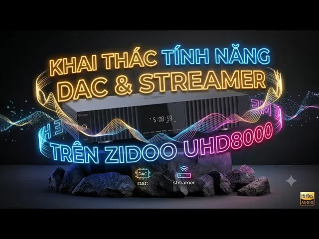 Hướng Dẫn Khai Thác Tính Năng DAC & Streamer Trên Zidoo UHD8000 Để Nghe Nhạc Lossless