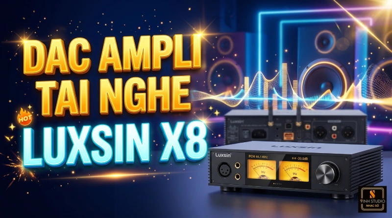 Đánh giá DAC Luxsin X8 chiếc DAC kiêm Ampli tai nghe tích hợp AI EQ 