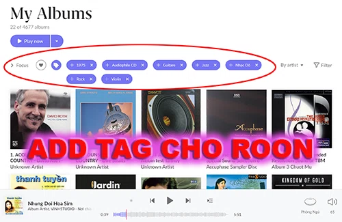 Sử dụng chức năng Tag trong phần mềm Roon: Cách tạo và sử dụng Tag khi nghe nhạc