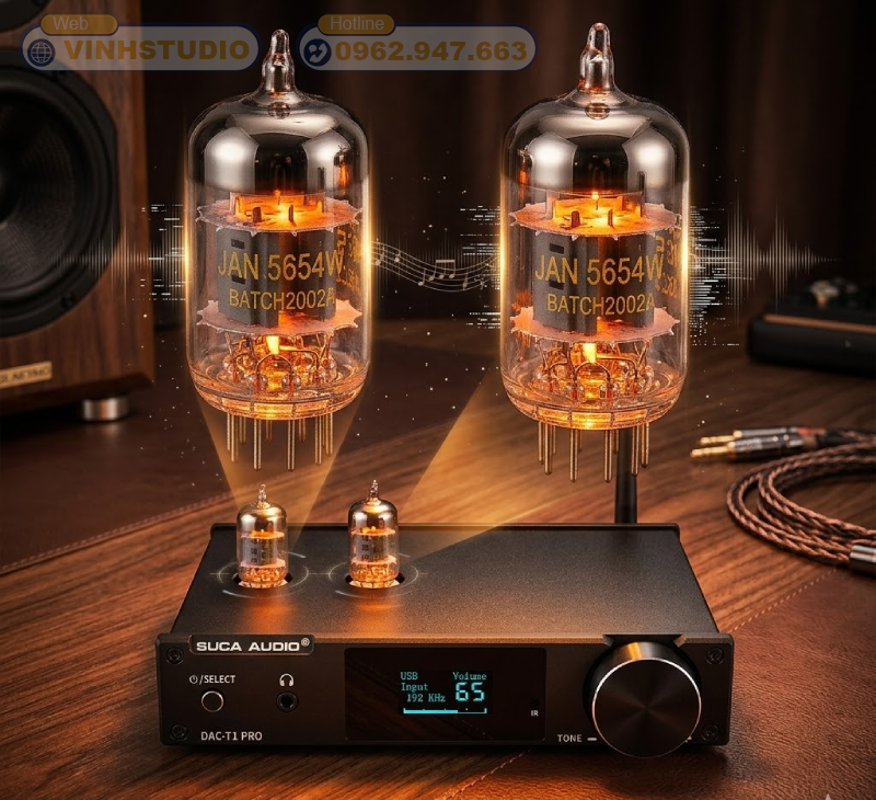 DAC đèn suca T1 Pro sử dụng bóng Mỹ JAN 5654W