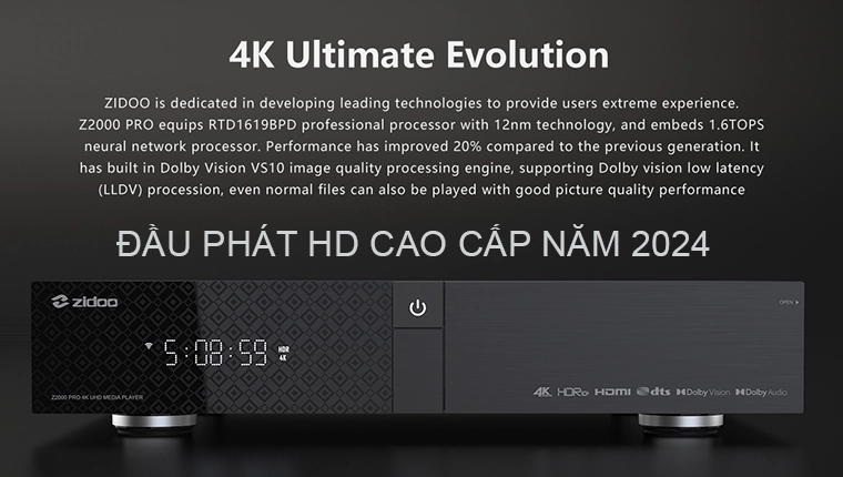 đầu phát hd Zidoo Z2000 Pro 4k 