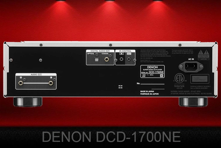 mặt sau của Denon DCD-1700NE 
