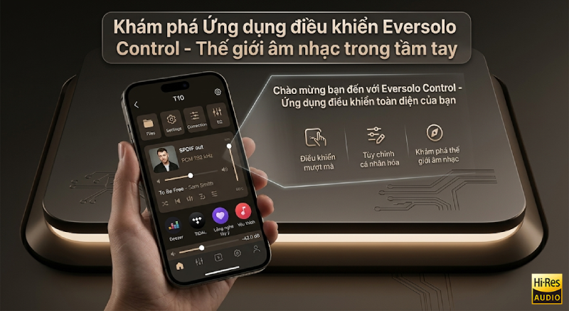 ứng dụng Eversolo Controle trên Smartphone 