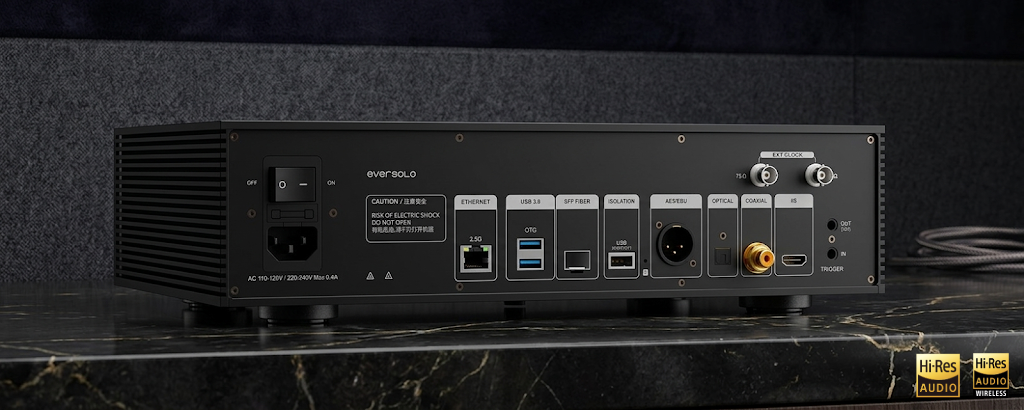 mặt sau của chiếc Streaming Transport Eversolo T10