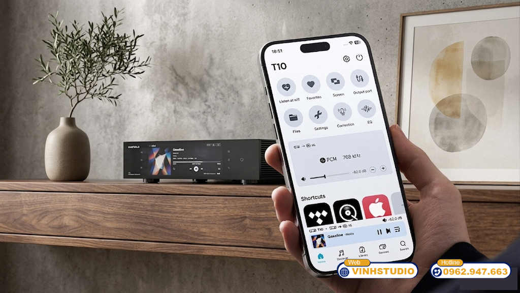 Eversolo T10 sử dụng ứng dụng app trực quan eversolo Control 