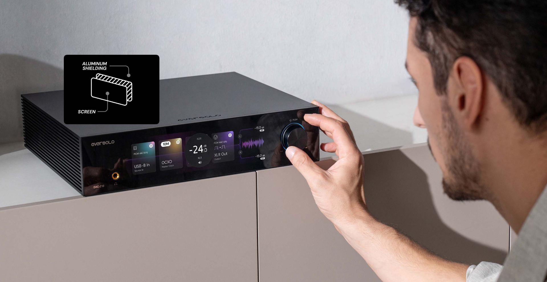 màn hình màu IPS 8.8 inch trên Eversolo DAC Z10