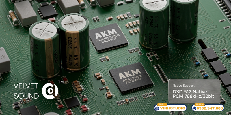 kiến trúc DAC 2 chip tách rời của AKM