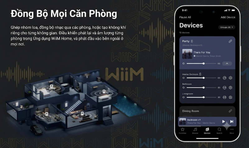 Loa Wiim Sound kết nối Roon phát nhạc 