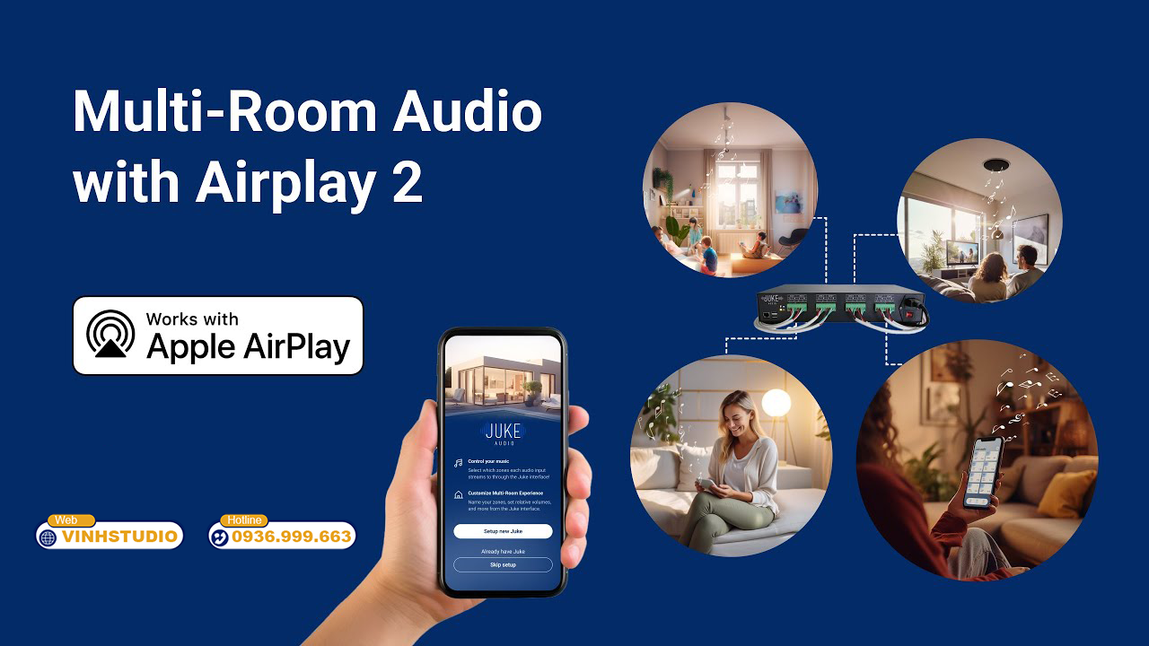 công nghệ đa phòng với Airplay 2