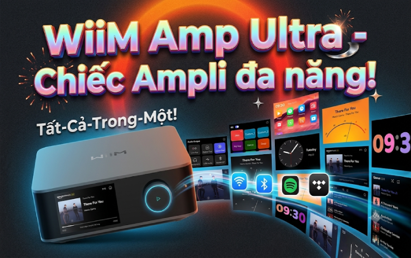 Streamer DAC WiiM Amp Ultra giá rẻ nhất hà nội bán tại Vinhstudio 307A Bạch Mai 
