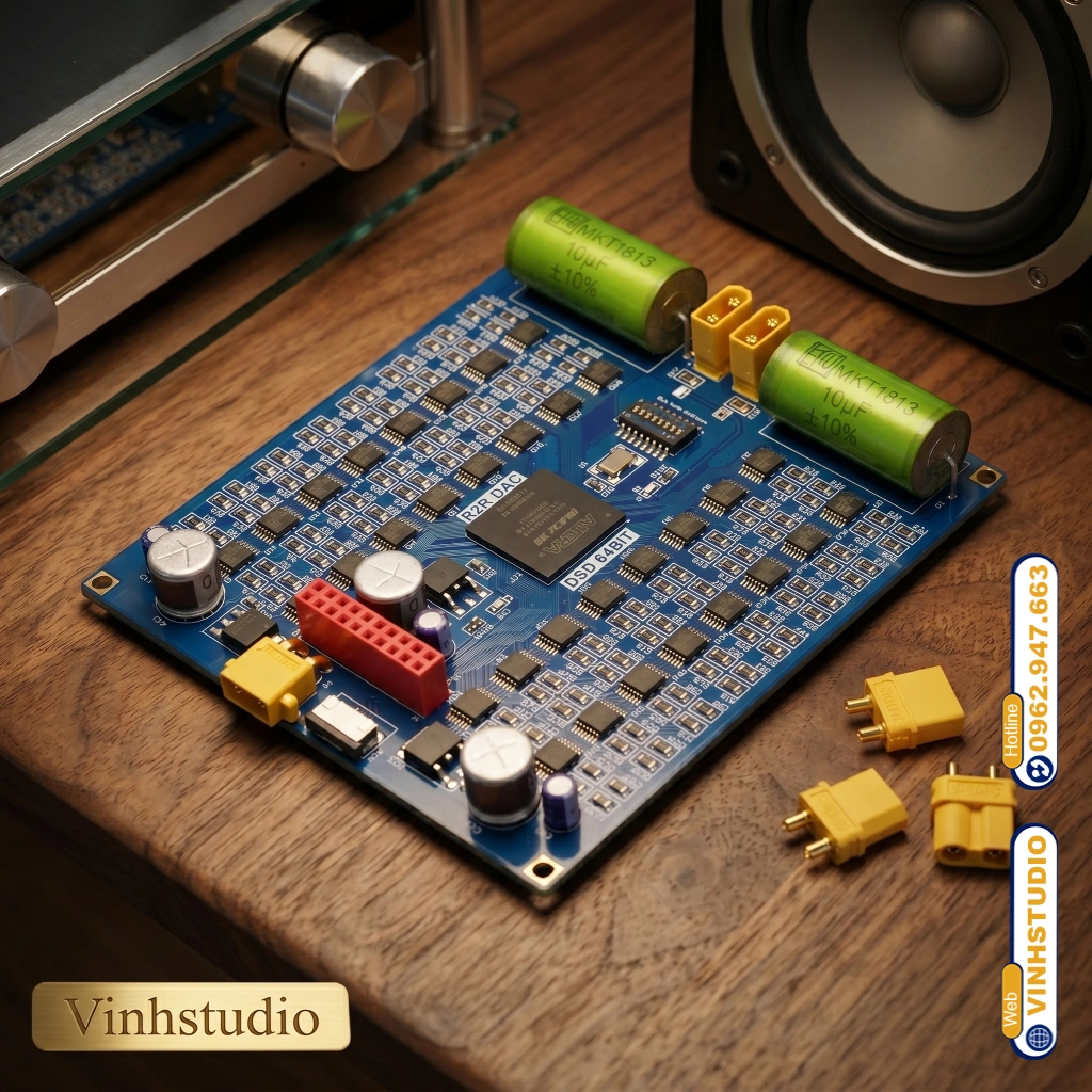 bảng mạch cho bộ giải mã DAC R2R 