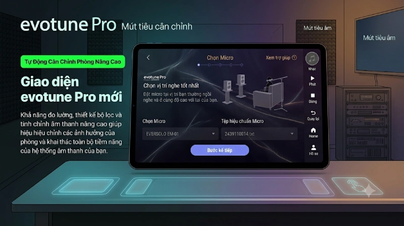 Evotune Pro dụng cụ tối ưu âm học phòng nghe cho Eversolo Audio