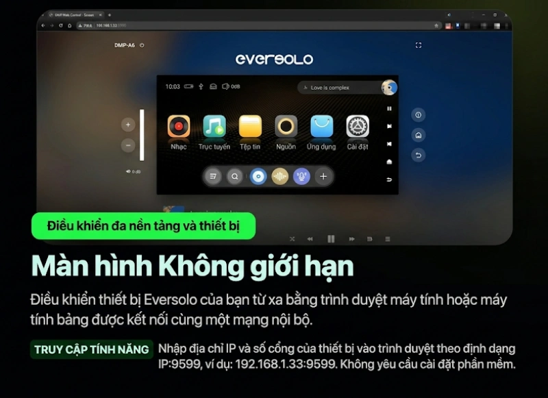 Boundless Display cho Eversolo