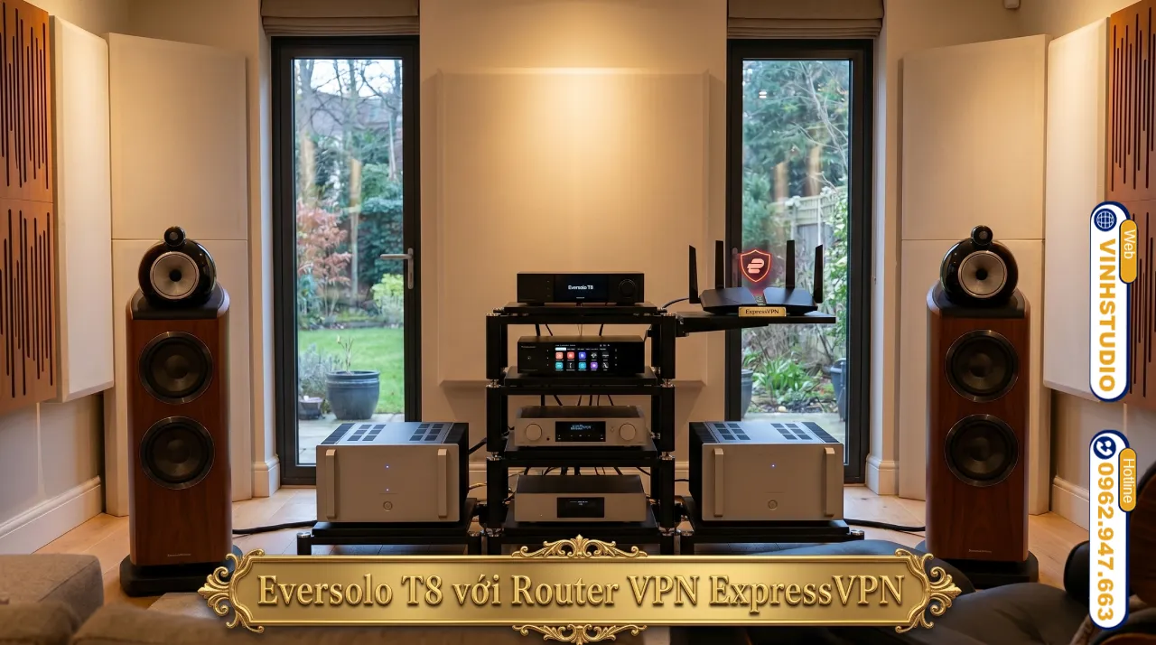 Streaming Transport Eversolo T8 chạy dịch vụ VPN để stream nhạc từ Qobuz