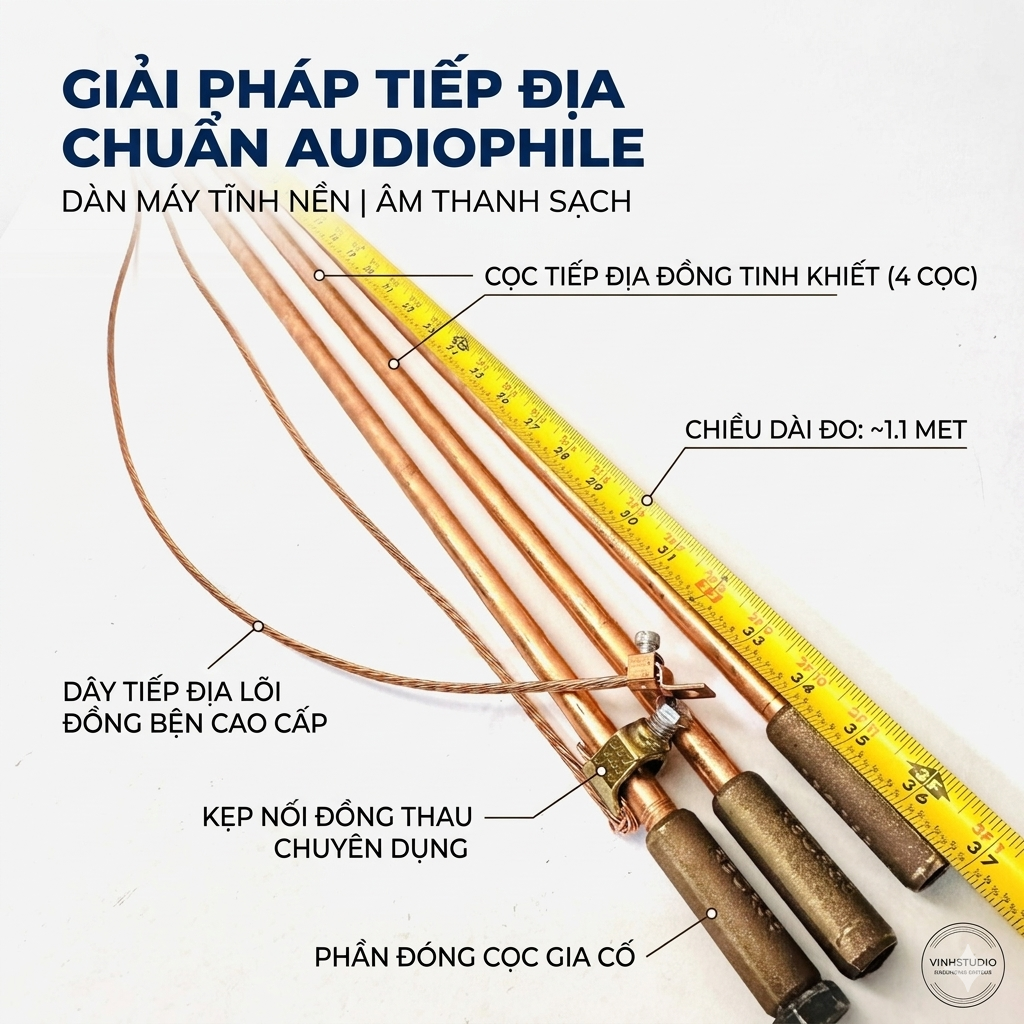cọc tiếp địa cho audio 