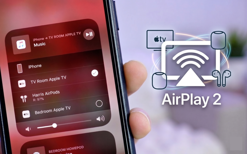 Airplay trên đầu phát Music streamer 