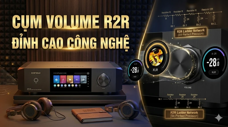 Cụm Volume R2R tích hợp trên Eversolo DMP-A10 