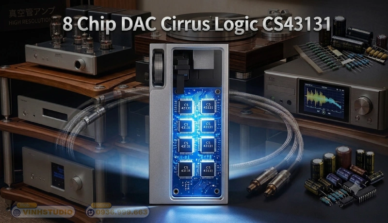 Shanling UA6 II tích hợp 8 chip DAC Cirrus Logic CS43131