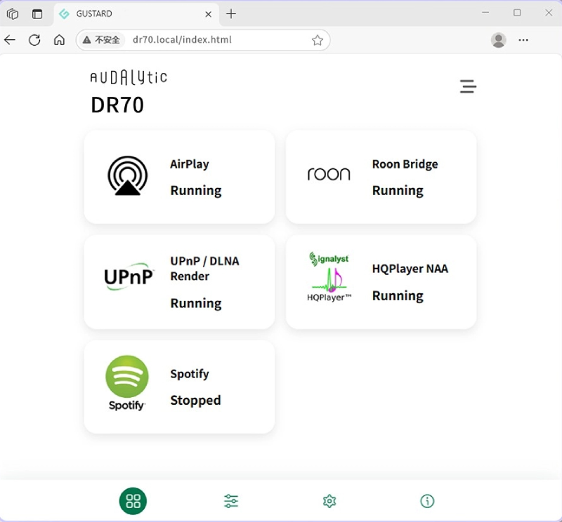 Giao diện web dr70.local