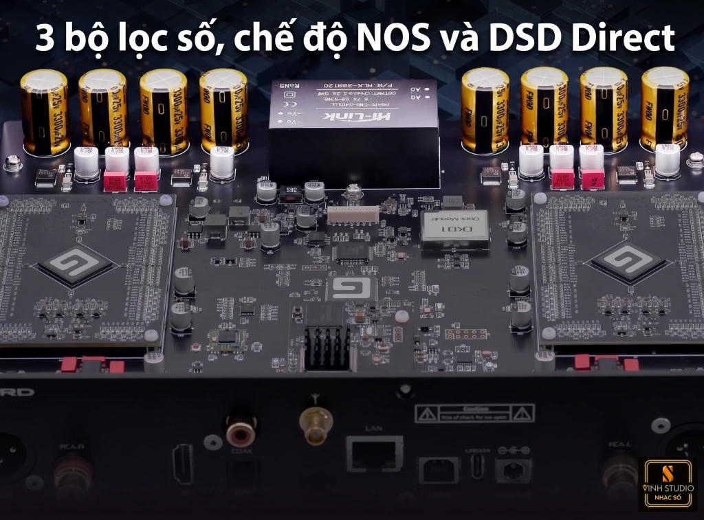 Ba bộ lọc số, chế độ NOS và DSD Direct trên Gustard DR80N