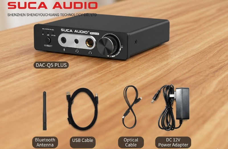 Phụ kiện đi kèm bội giải mã DAC Suca Audio Q5 Plus