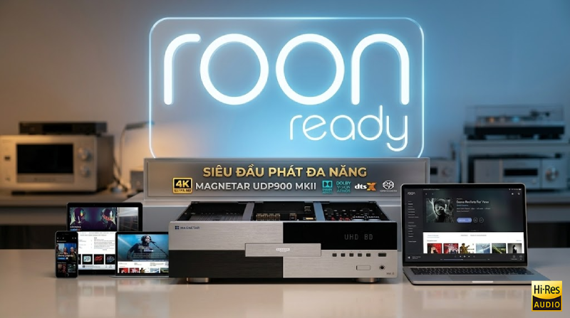 UDP900 MKII  tích hợp Roon ready cho phép nghe nhạc qua giao thức không dây chất lượng DSD
