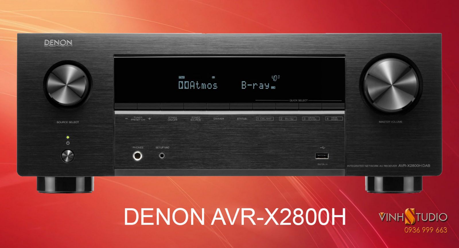 Ampli Denon AVR-X2800H giá rẻ nhất Việt Nam sẵn hàng tại Vinhstudio
