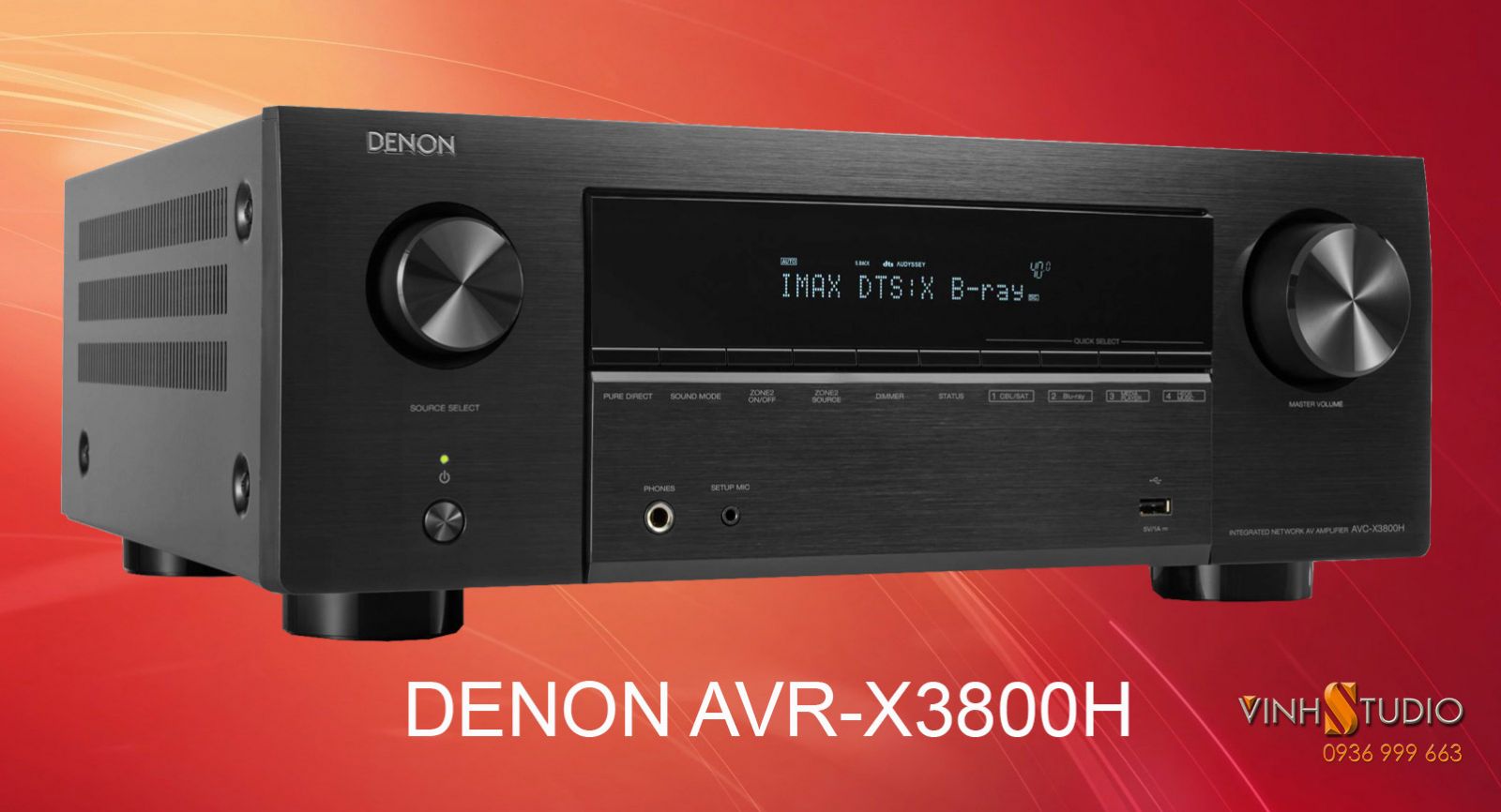 Ampli Denon AVR-X3800H giá rẻ nhất Hà Nội sẵn hàng tại Vinhstudio