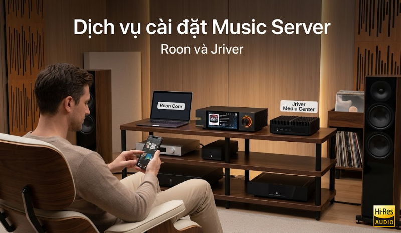 cài đặt roon rock, music server - cài đặt jriver 