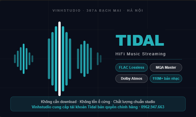 dịch vụ tài khoản tidal giá rẻ 