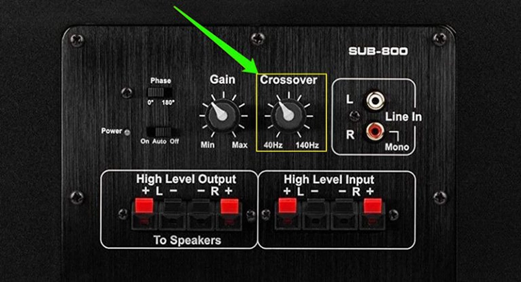 dieu chinh crossover cho loa subwoofer