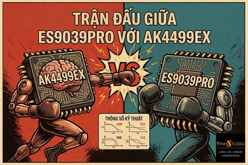 So Sánh chip DAC ES9039PRO Với AK4499EX