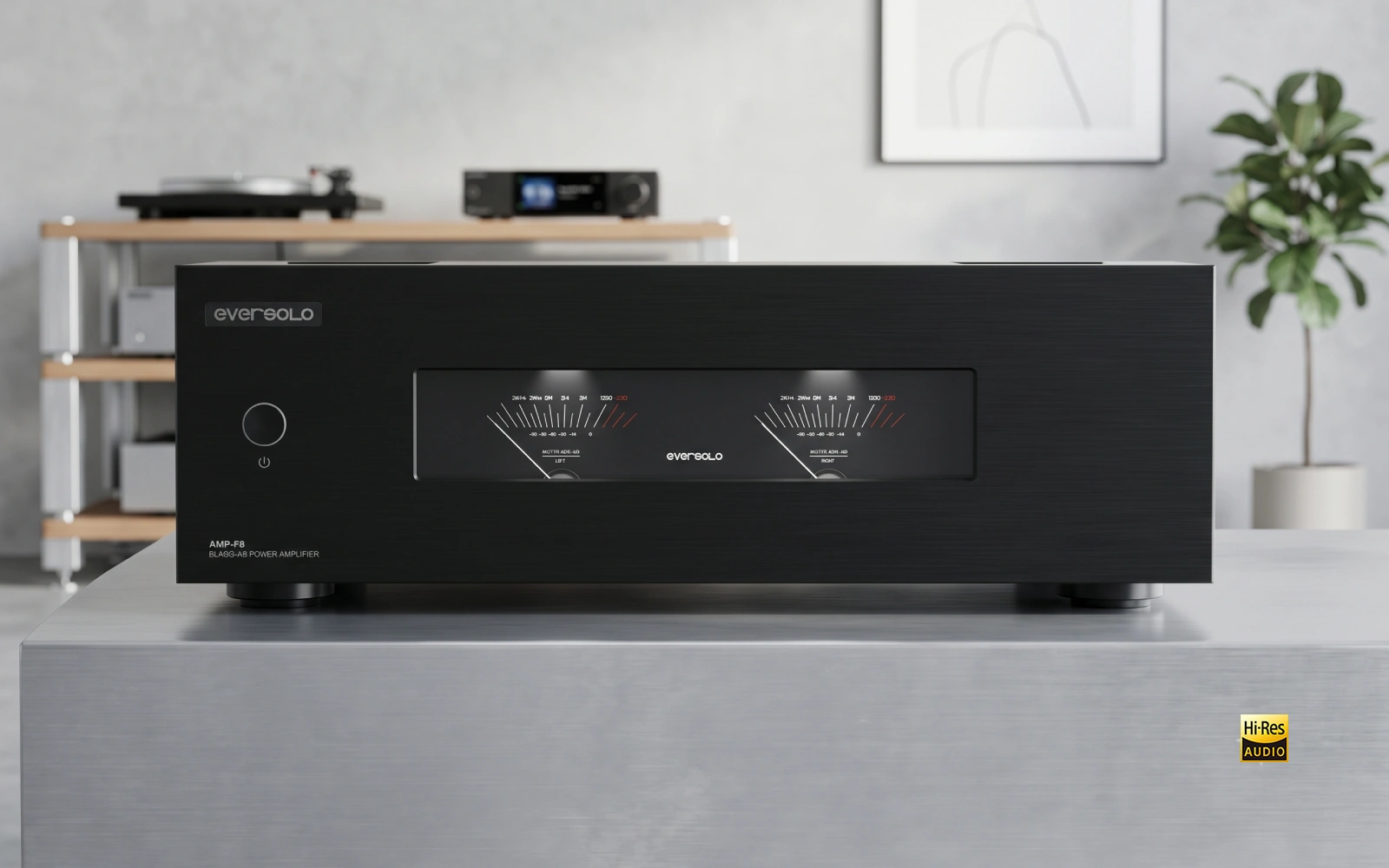 Eversolo AMP-F8 Power Ampli Class AB chính hãng với hai đồng hồ VU Meter tại Vinhstudio Hà Nội