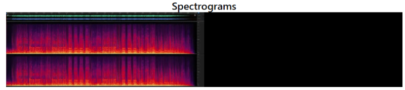 Phổ tần spectrogram của hai file rip CD từ Eversolo DMP-A8 Master Gen 2 và EAC được đặt chồng lên nhau