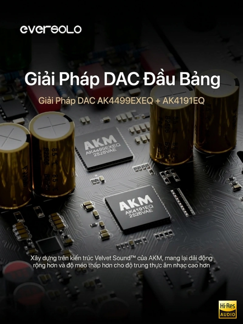 dac Eversolo DMP-A8 master gen.2 sử dụng chip AKM