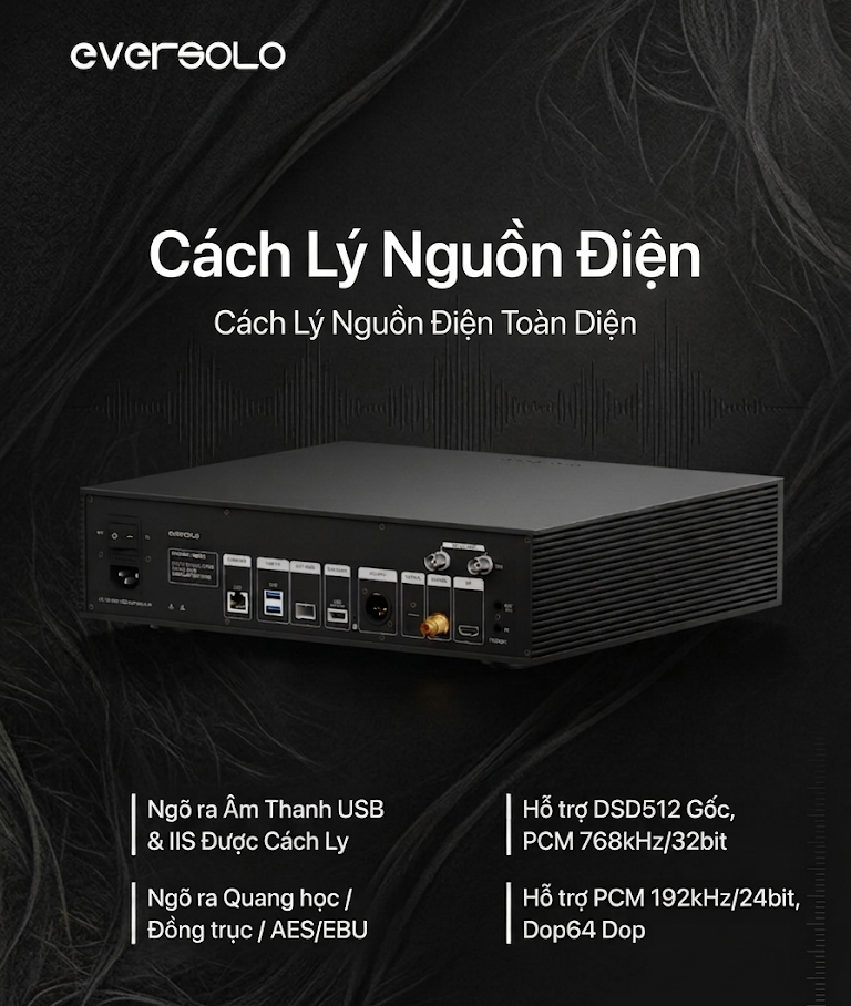 Cách Ly Điện trên các mạch âm thanh của Eversolo T10