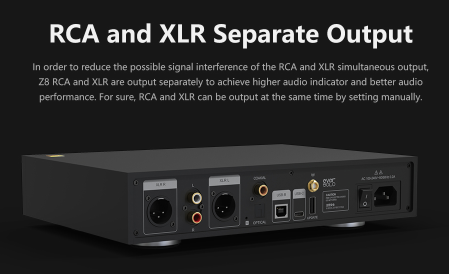 ngõ ra XLR và RCA 
