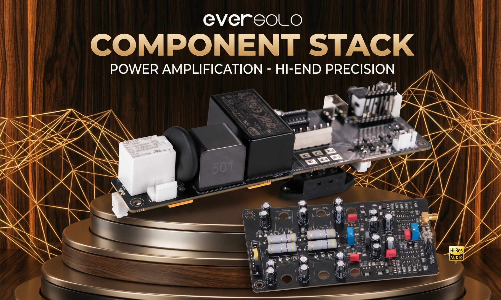 Eversolo lựa chọn linh kiện Audio cao cấp để lắp trên chiếc Power Amp F8