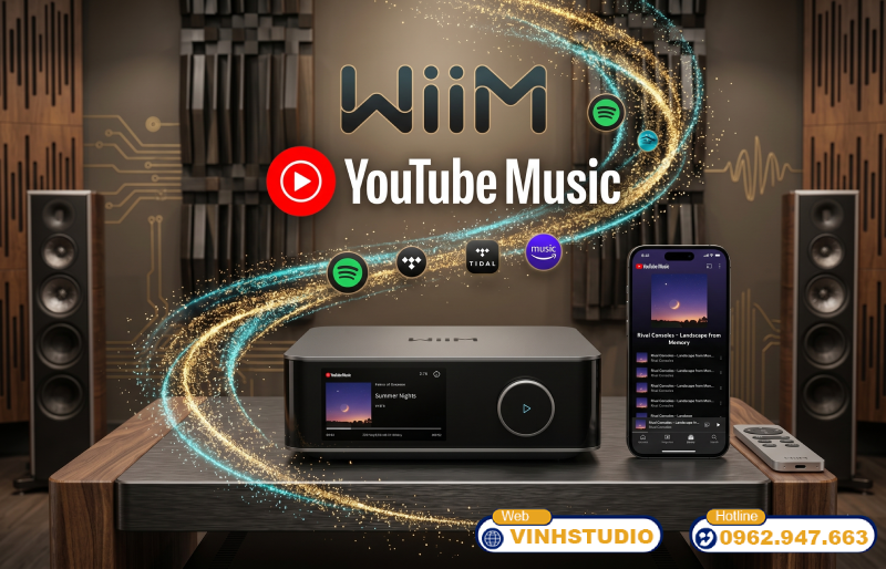 WiiM Ultra tích hợp Youtube Music trên đầu phát 
