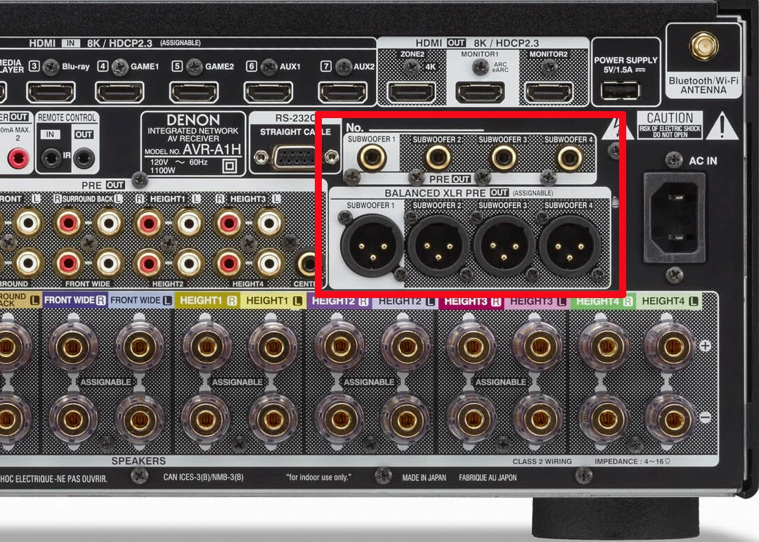 ngõ ra low level trên các ampli AVR