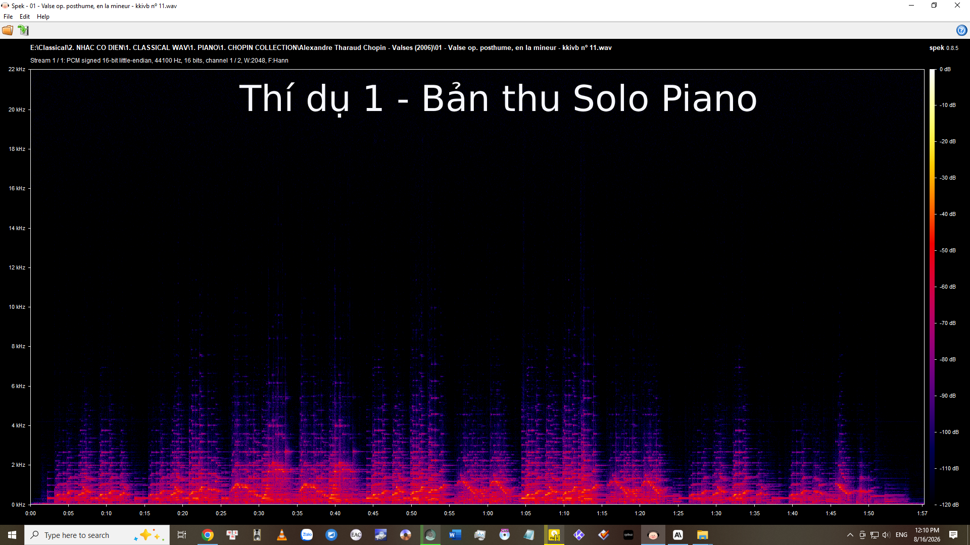 bản thu âm từ nhạc cụ Pinao