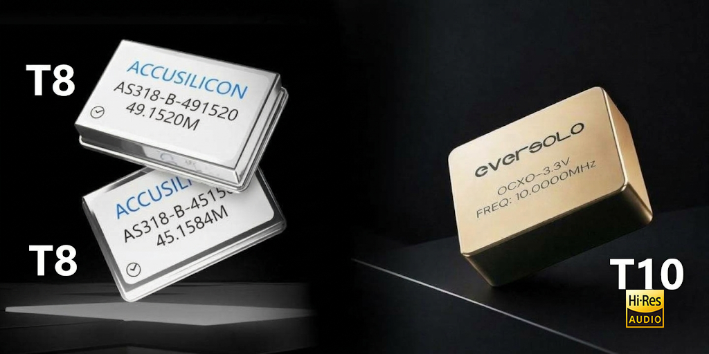 so sánh xung clock Streaming Transport Eversolo T10 và Eversolo T8