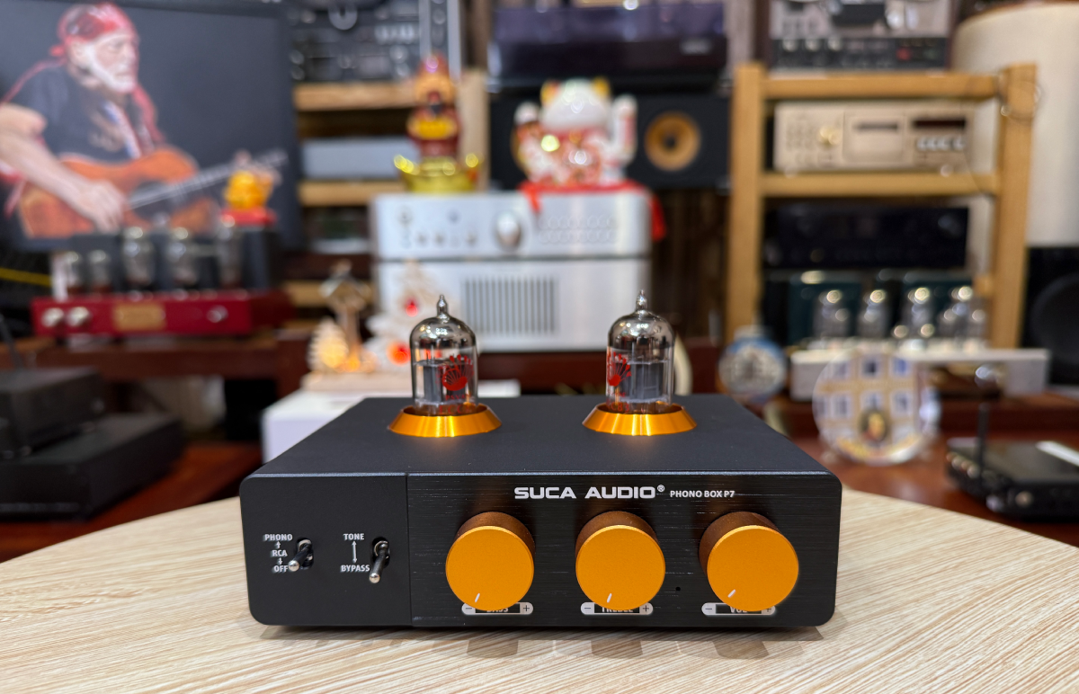 Pre-Amp Phono Stage Đèn ECC83 - Suca Audio Phono Box P7 - Giá rẻ nhất Hà Nội tại Vinhstudio 