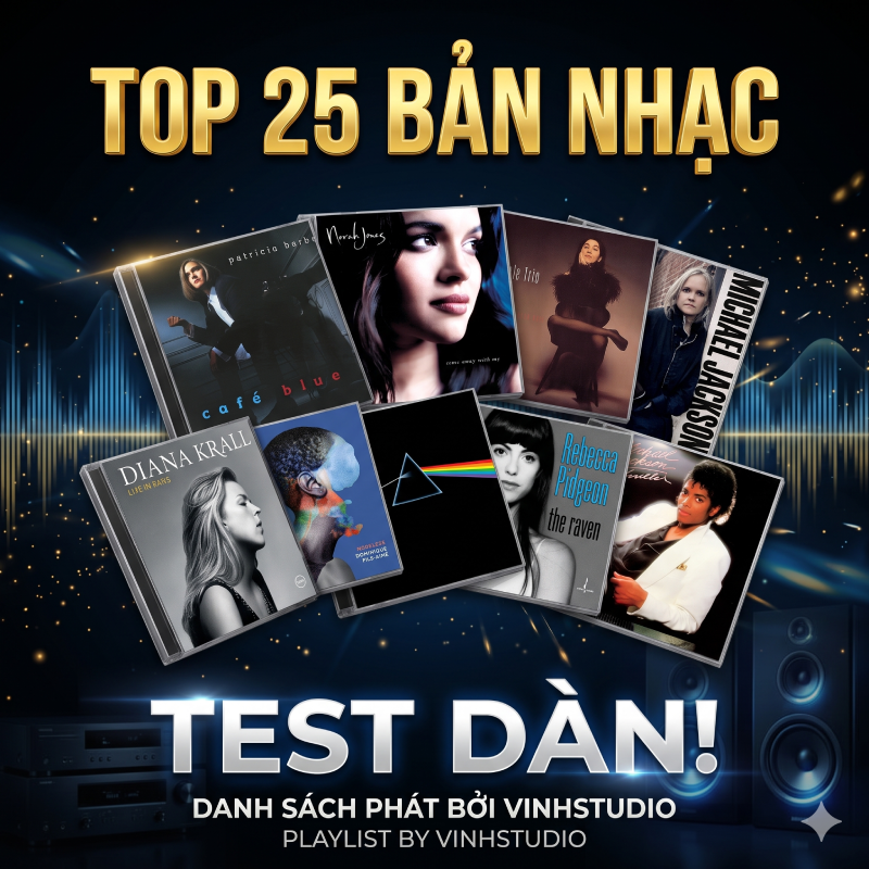25 bản nhạc chuẩn để test dàn âm thanh trên dịch vụ nhạc số Tidal 