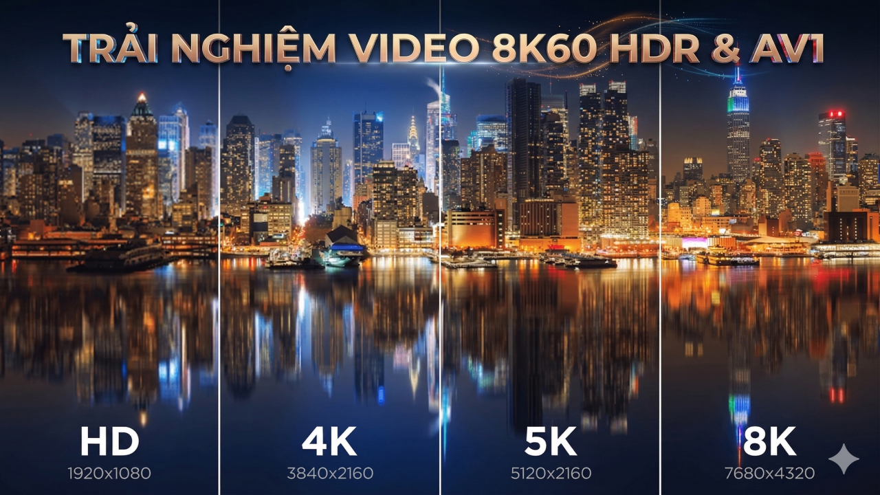 Dune HD Duo Cinema 8K hỗ trợ độ phân giải 8K