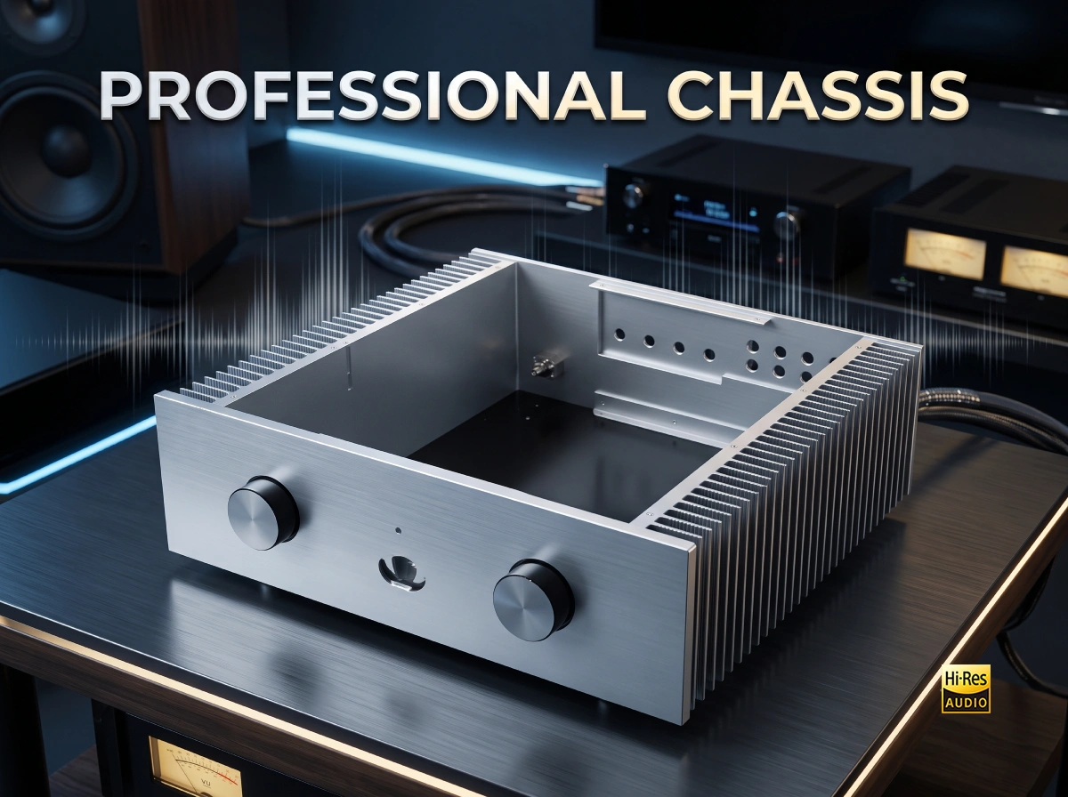 Vỏ máy nhôm nguyên khối gia công CNC của thiết bị âm thanh HiFi Trung Quốc tầm Hi End